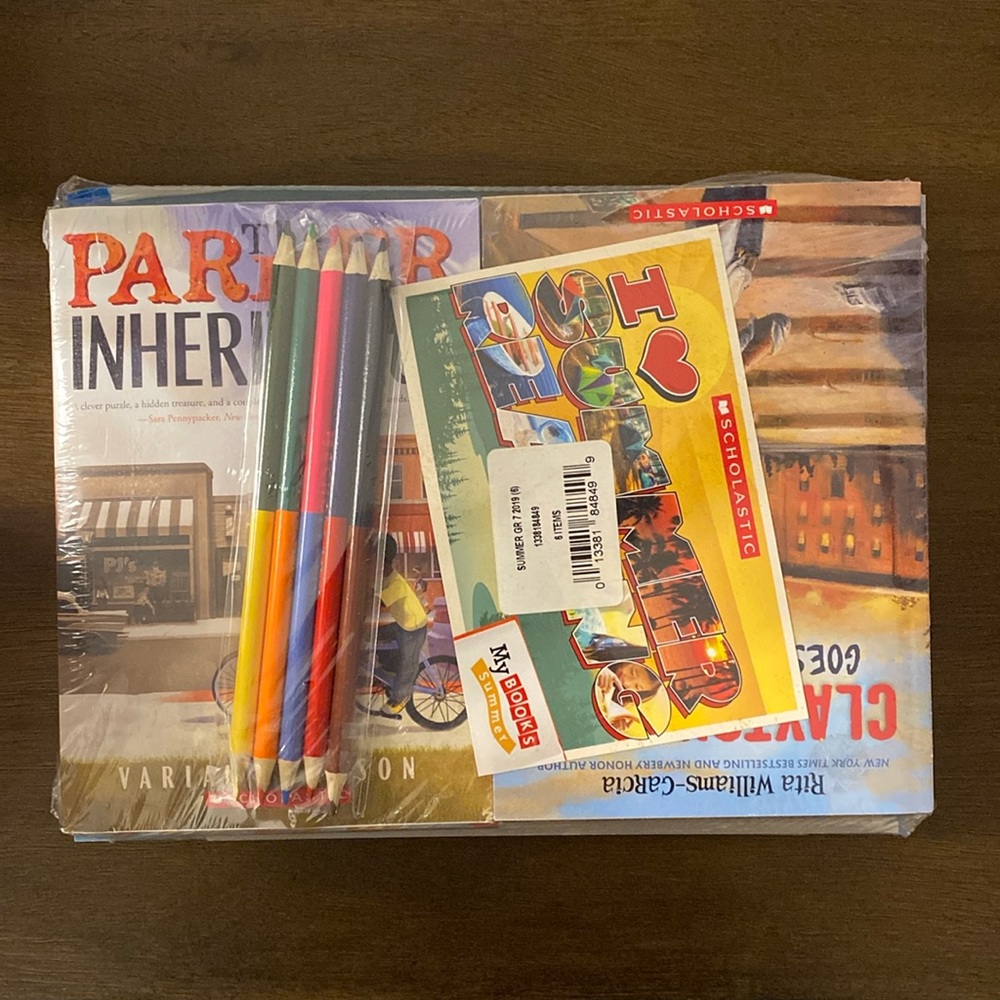 SEALED Scholastic My Books Summer (Summer Grade 7) & Double-Ended Color Pencils